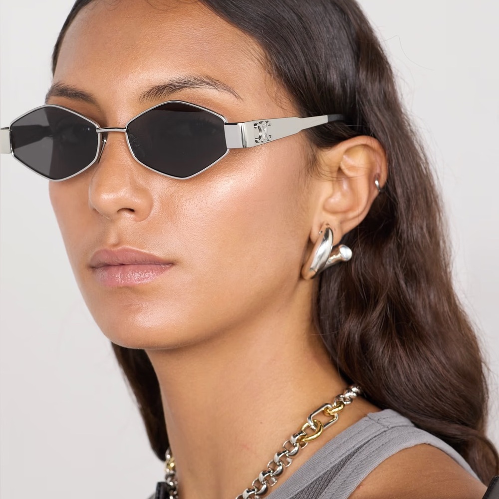 Celine Triomphe silver logo Sunglasses